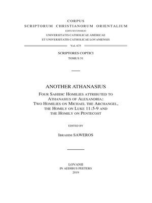 cover image of Another Athanasius. Four Sahidic Homilies Attributed to Athanasius of Alexandria